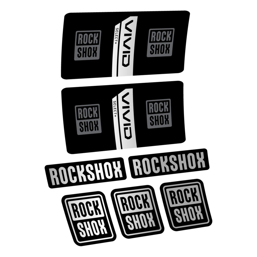 Stickers RockShox Vivid Coil Select 2027 v2 compatibles - Autocollants amortisseur VTT