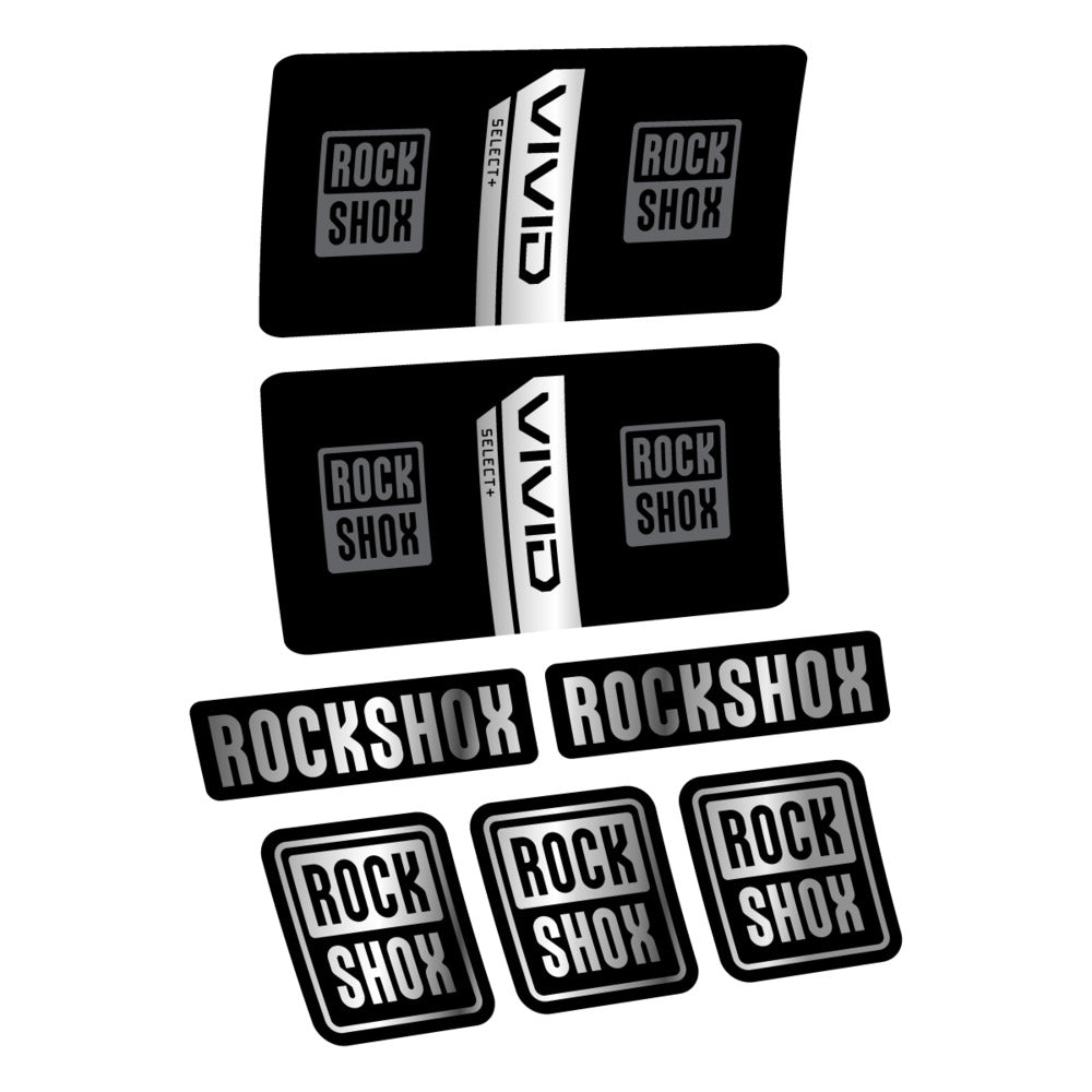 Stickers RockShox Vivid Coil Select 2027 v2 compatibles - Autocollants amortisseur VTT