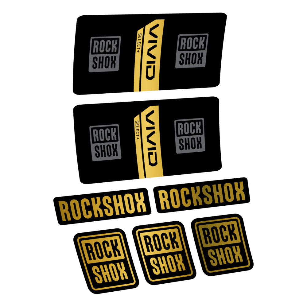 Stickers RockShox Vivid Coil Select 2027 v2 compatibles - Autocollants amortisseur VTT