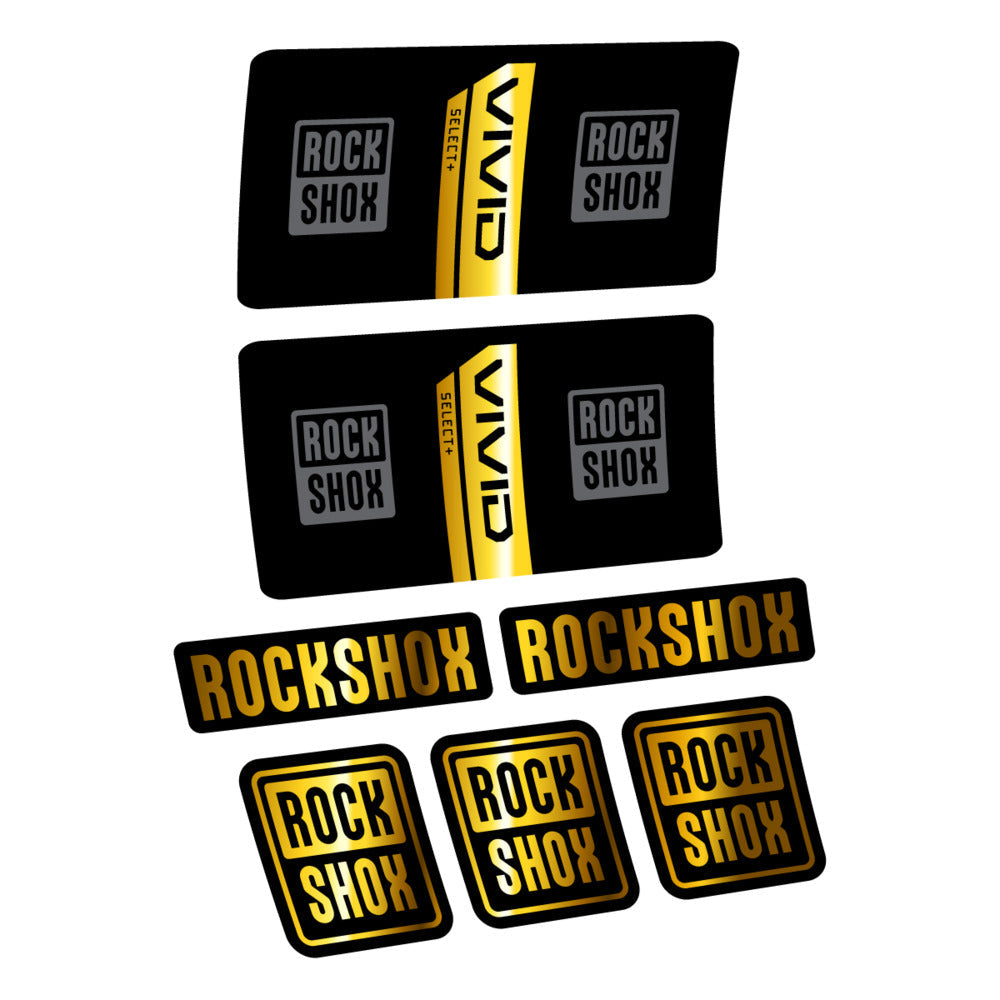 Stickers RockShox Vivid Coil Select 2027 v2 compatibles - Autocollants amortisseur VTT