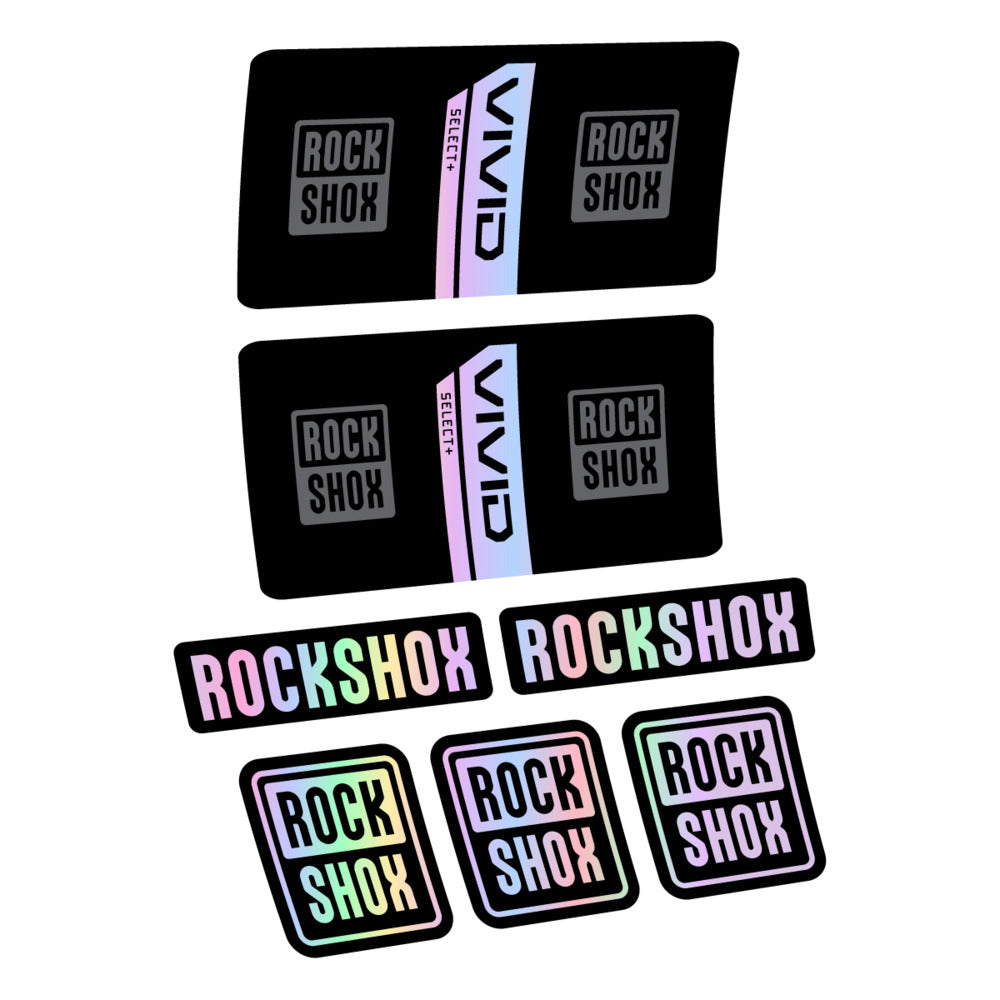 Stickers RockShox Vivid Coil Select 2027 v2 compatibles - Autocollants amortisseur VTT
