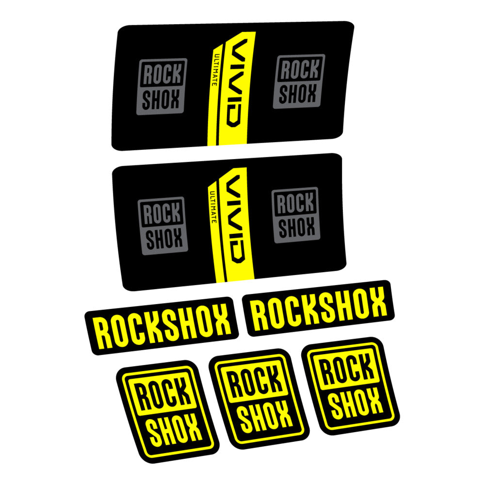 Stickers RockShox Vivid Coil Ultimate 2027 compatibles - Autocollants amortisseur VTT