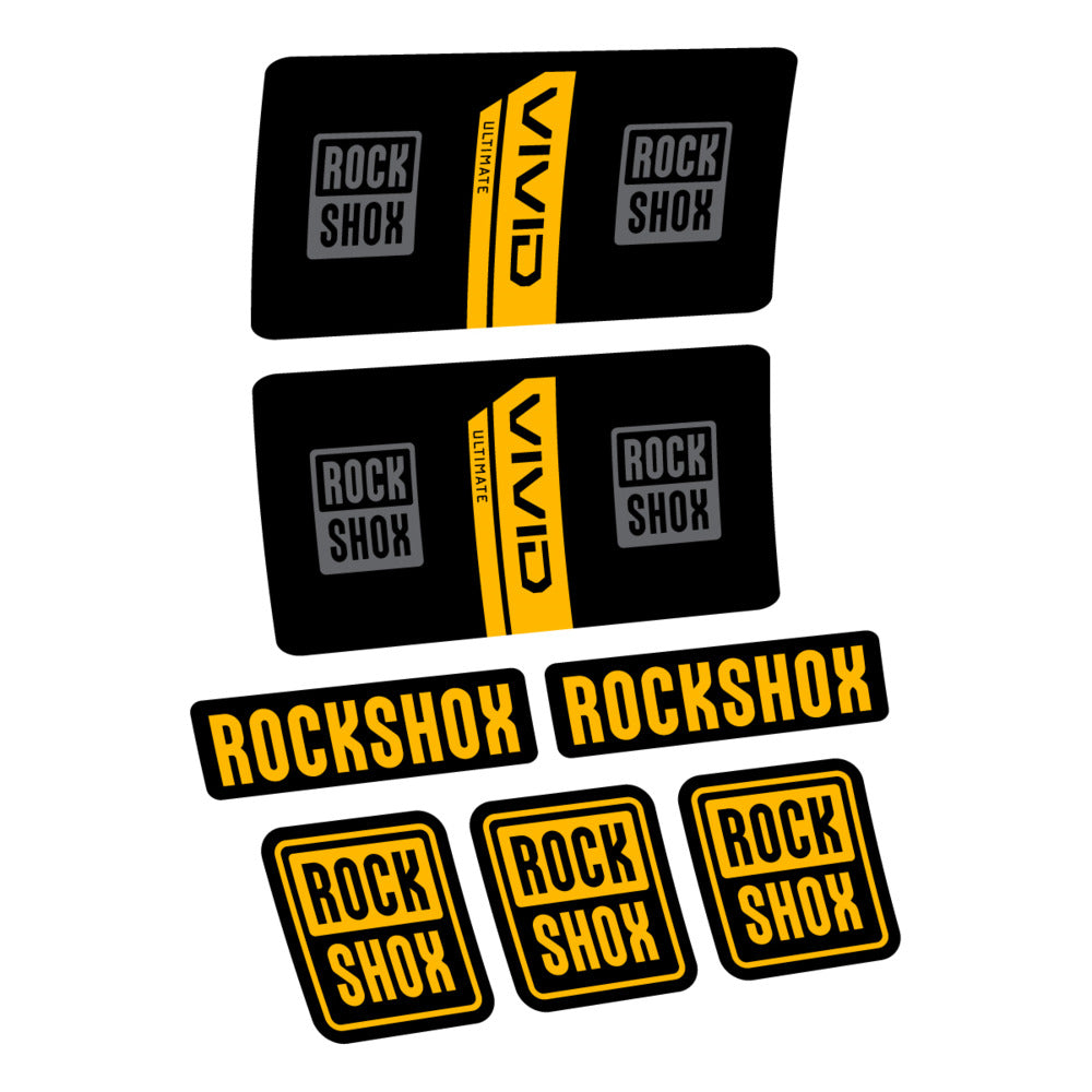 Stickers RockShox Vivid Coil Ultimate 2027 compatibles - Autocollants amortisseur VTT