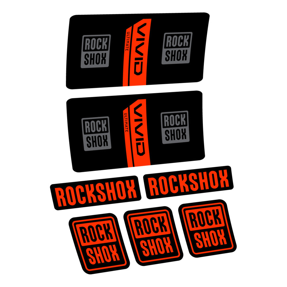 Stickers RockShox Vivid Coil Ultimate 2027 compatibles - Autocollants amortisseur VTT