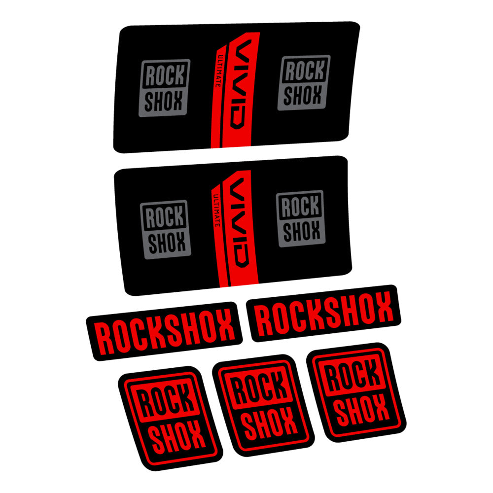 Stickers RockShox Vivid Coil Ultimate 2027 compatibles - Autocollants amortisseur VTT