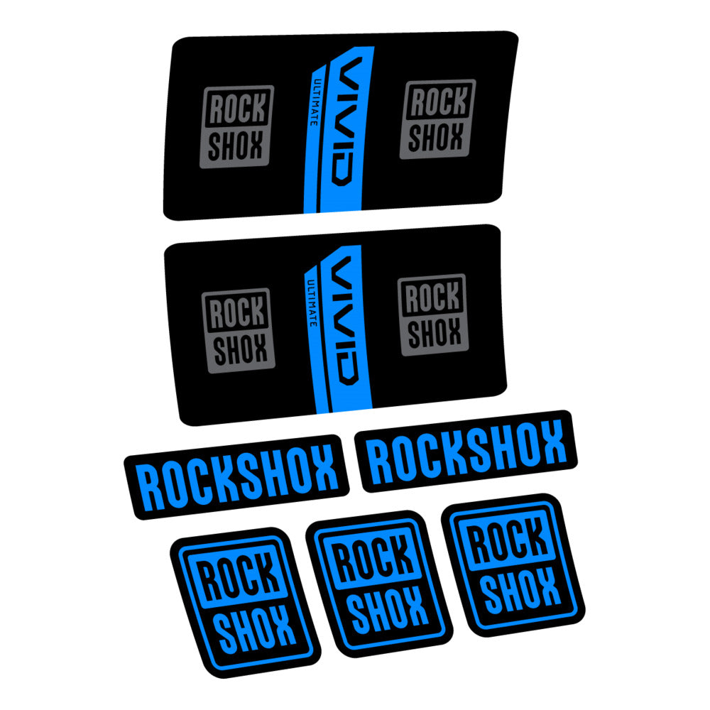 Stickers RockShox Vivid Coil Ultimate 2027 compatibles - Autocollants amortisseur VTT