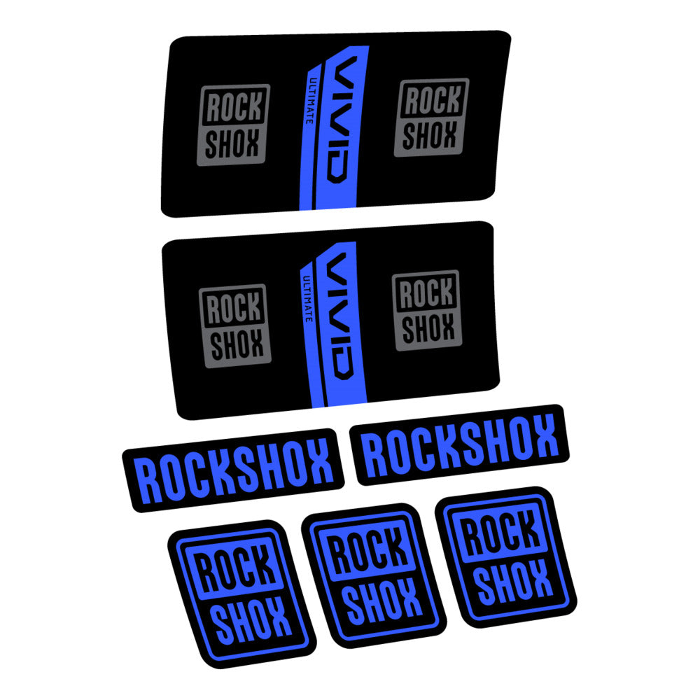 Stickers RockShox Vivid Coil Ultimate 2027 compatibles - Autocollants amortisseur VTT