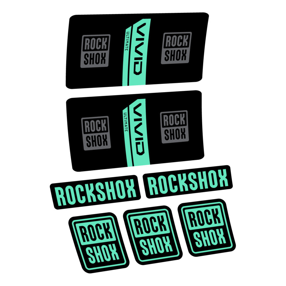 Stickers RockShox Vivid Coil Ultimate 2027 compatibles - Autocollants amortisseur VTT