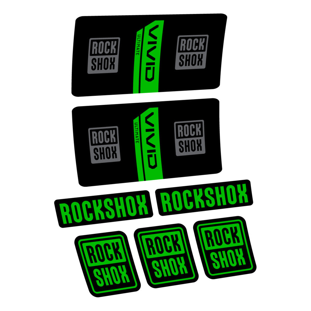 Stickers RockShox Vivid Coil Ultimate 2027 compatibles - Autocollants amortisseur VTT