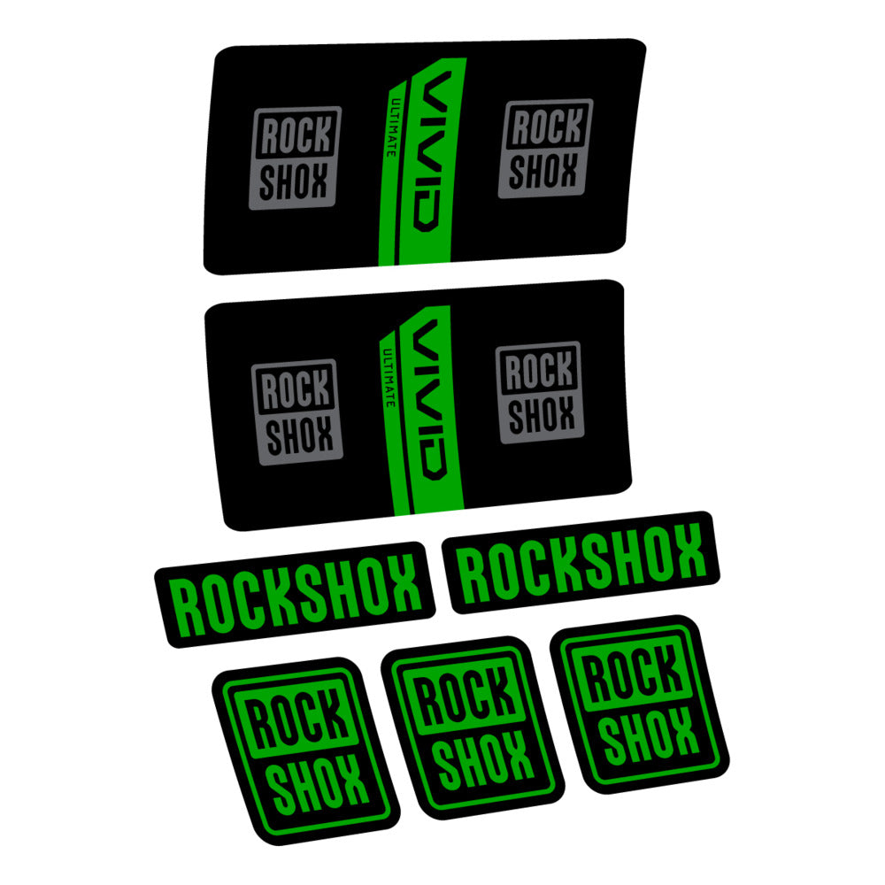 Stickers RockShox Vivid Coil Ultimate 2027 compatibles - Autocollants amortisseur VTT