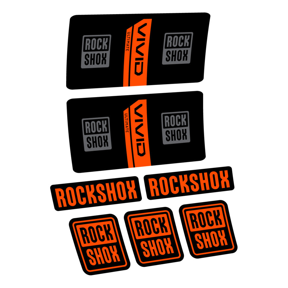 Stickers RockShox Vivid Coil Ultimate 2027 compatibles - Autocollants amortisseur VTT