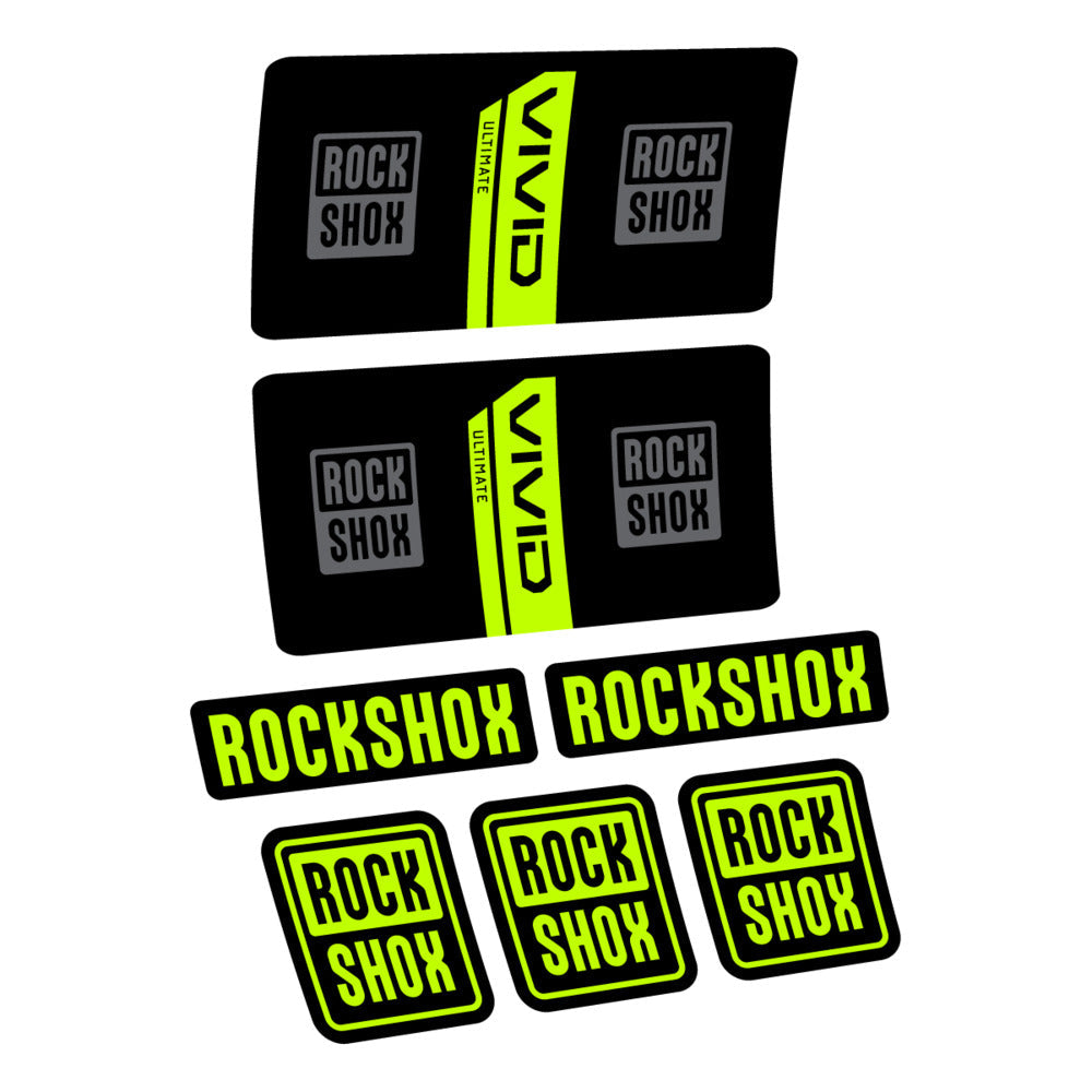 Stickers RockShox Vivid Coil Ultimate 2027 compatibles - Autocollants amortisseur VTT