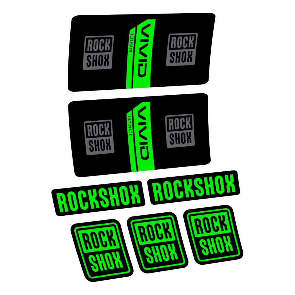 Stickers RockShox Vivid Coil Ultimate 2027 compatibles - Autocollants amortisseur VTT
