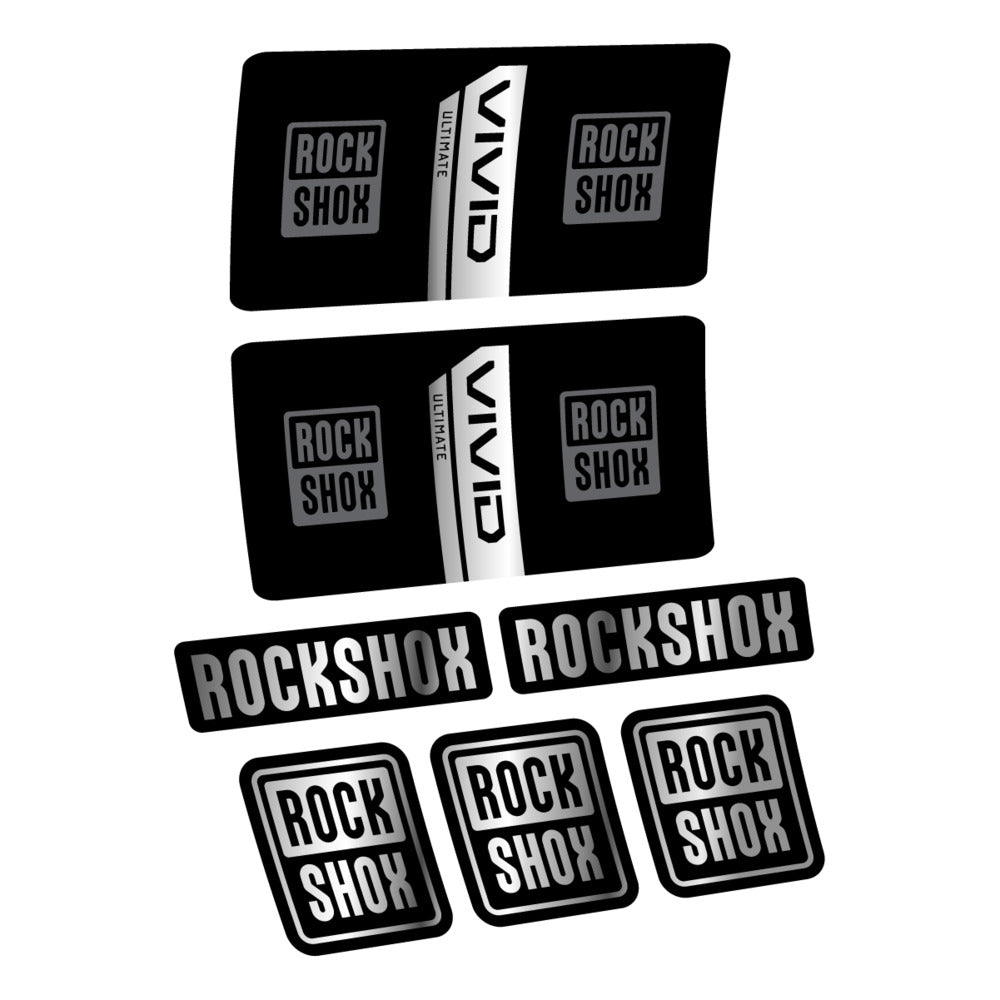Stickers RockShox Vivid Coil Ultimate 2027 compatibles - Autocollants amortisseur VTT