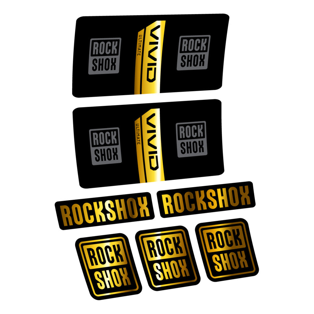 Stickers RockShox Vivid Coil Ultimate 2027 compatibles - Autocollants amortisseur VTT