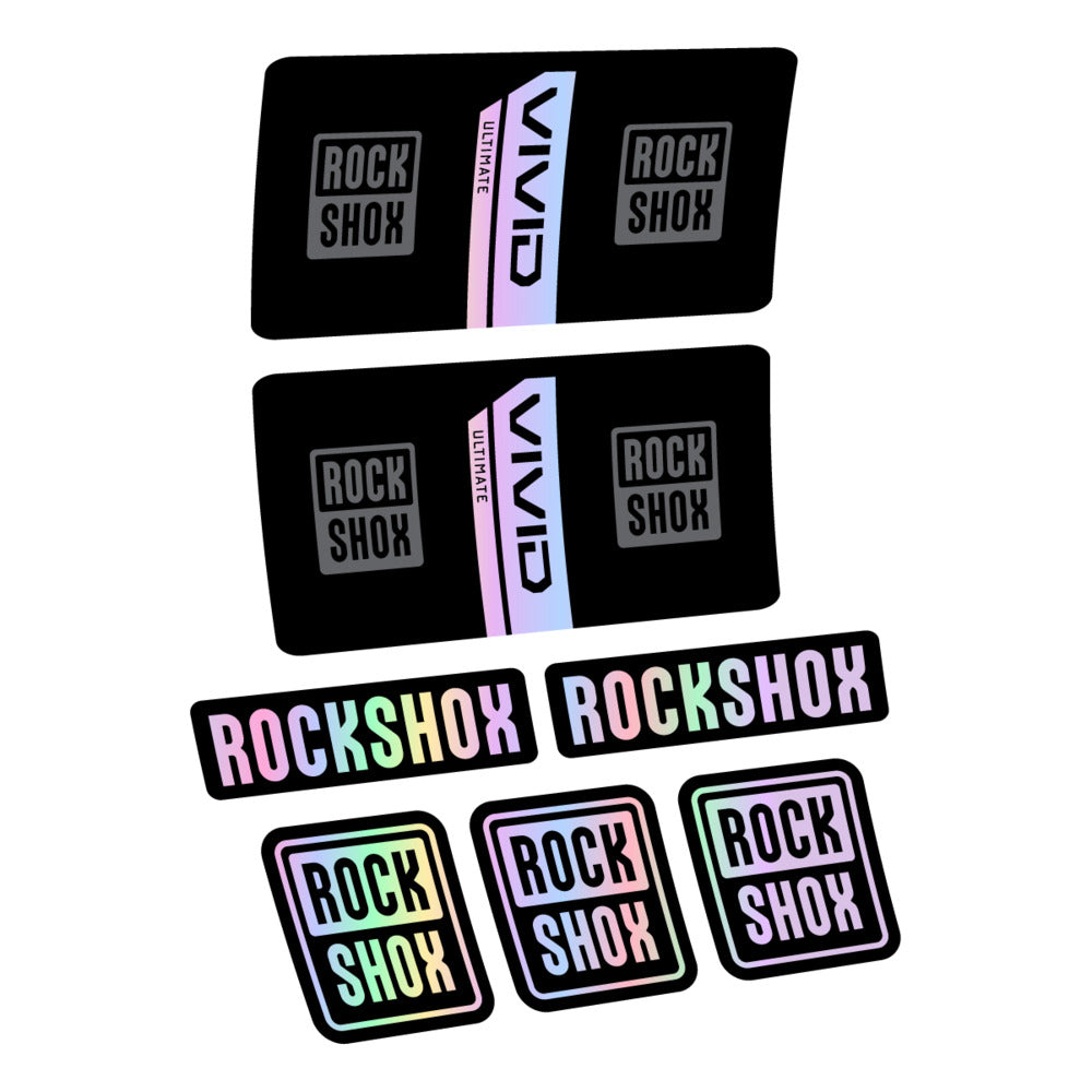 Stickers RockShox Vivid Coil Ultimate 2027 compatibles - Autocollants amortisseur VTT