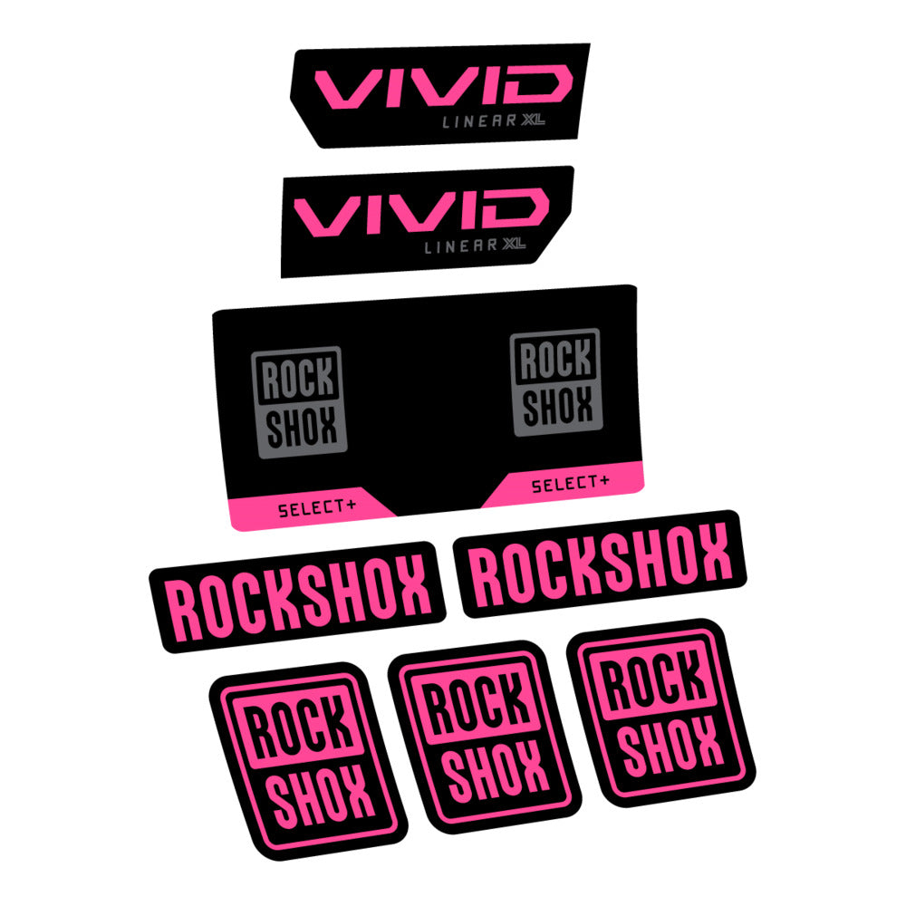 Stickers RockShox Vivid Select 2027 compatibles - Autocollants amortisseur VTT