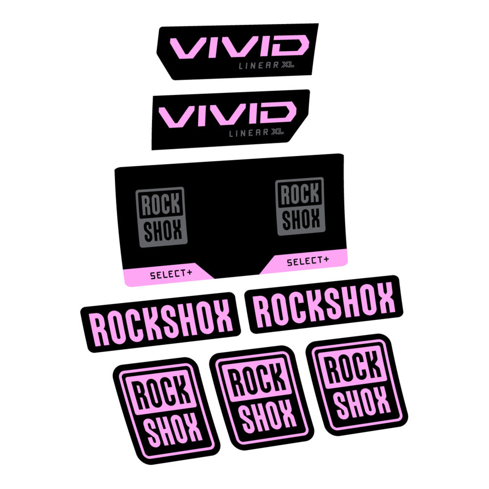 Stickers RockShox Vivid Select 2027 compatibles - Autocollants amortisseur VTT