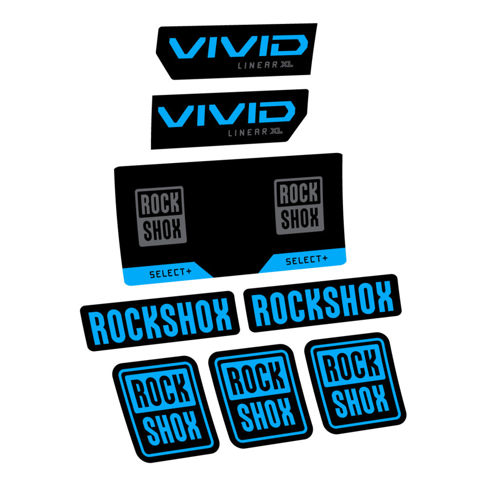 Stickers RockShox Vivid Select 2027 compatibles - Autocollants amortisseur VTT