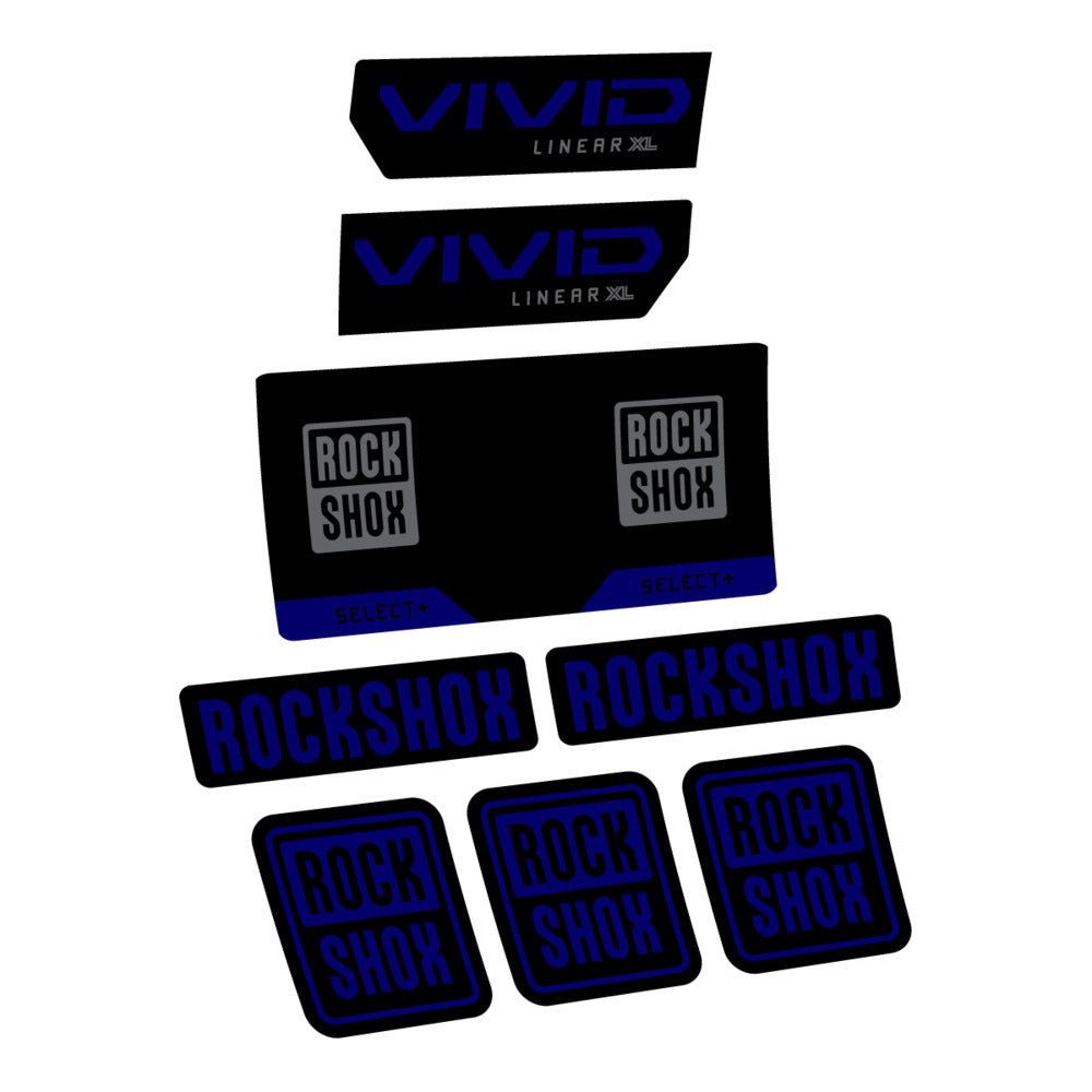 Stickers RockShox Vivid Select 2027 compatibles - Autocollants amortisseur VTT