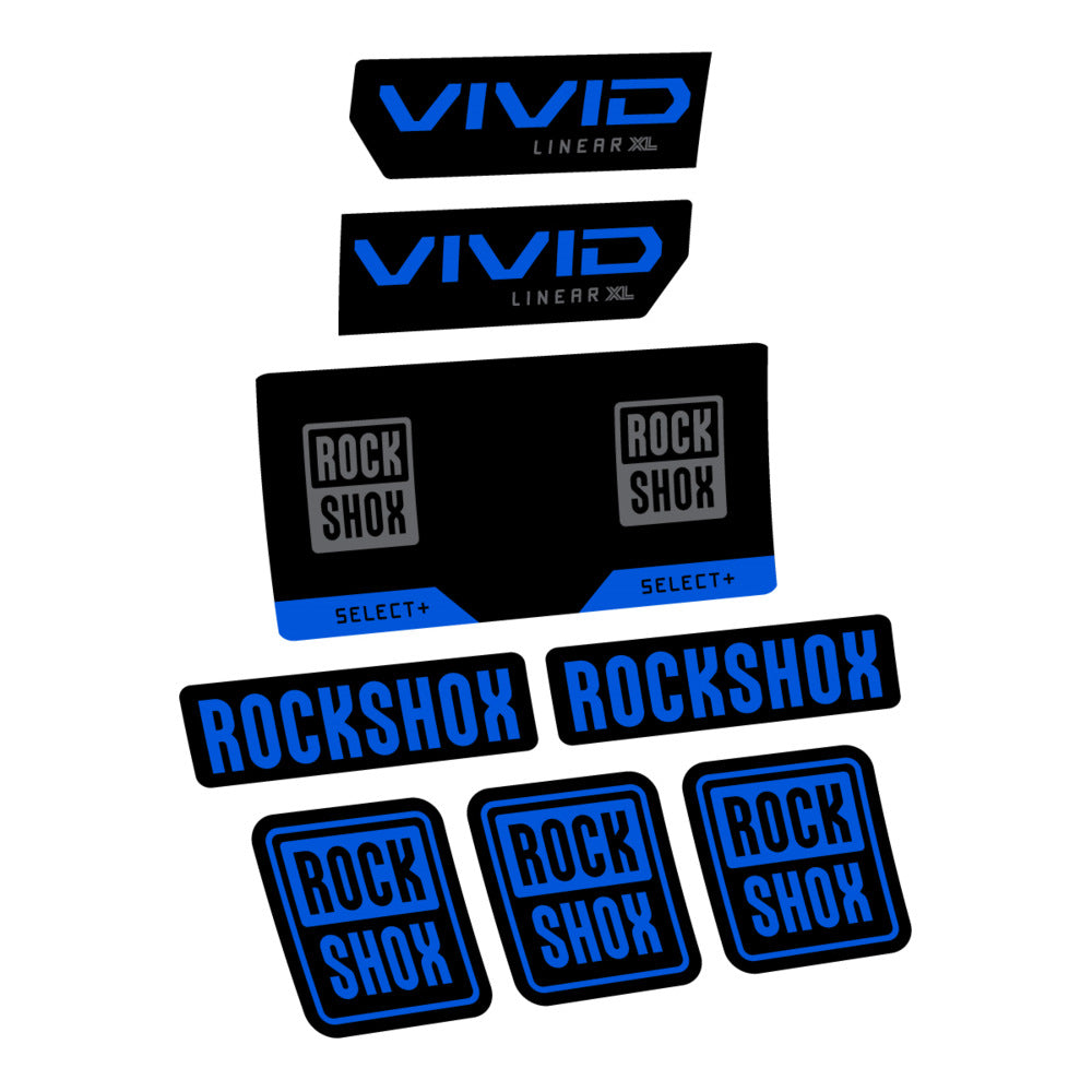Stickers RockShox Vivid Select 2027 compatibles - Autocollants amortisseur VTT