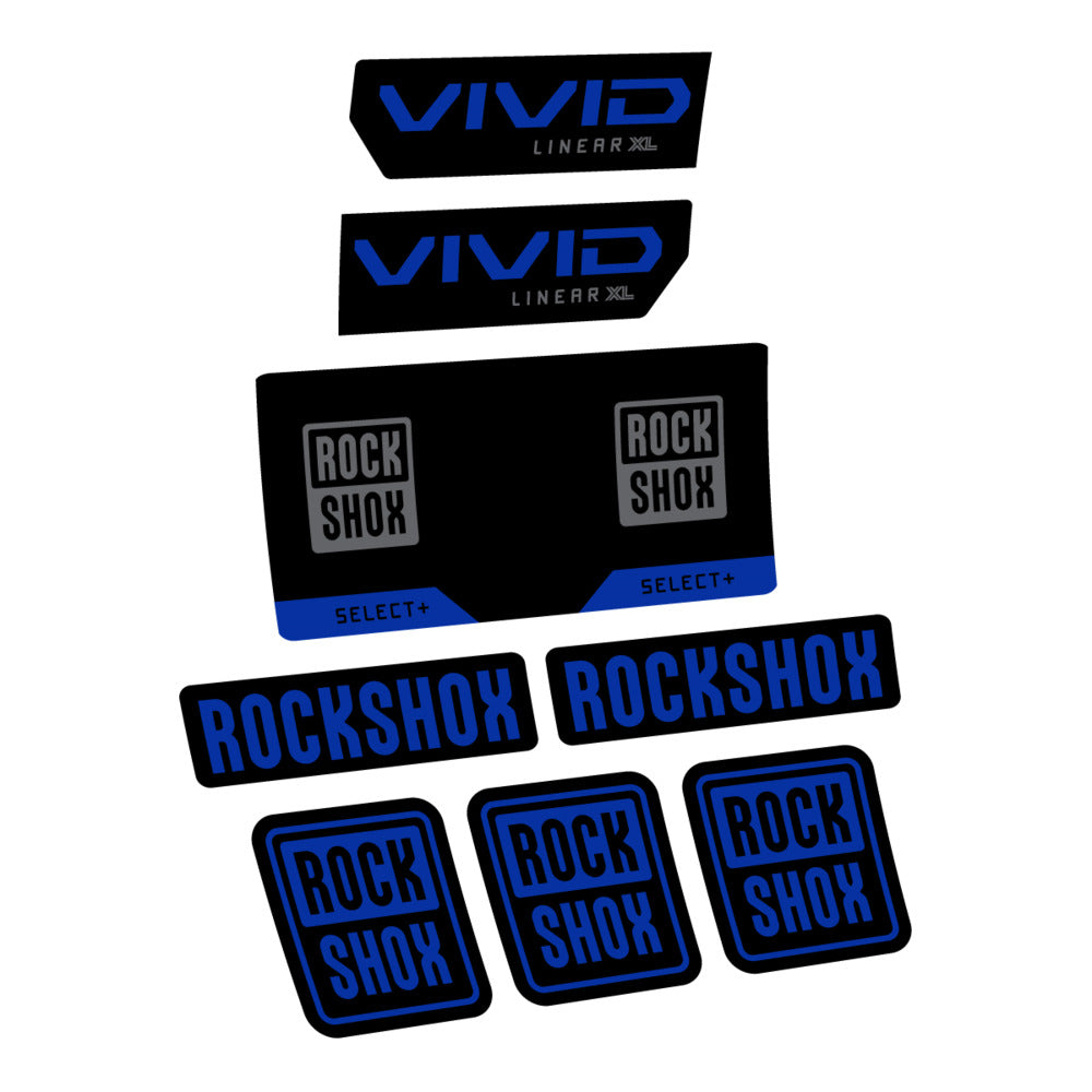 Stickers RockShox Vivid Select 2027 compatibles - Autocollants amortisseur VTT