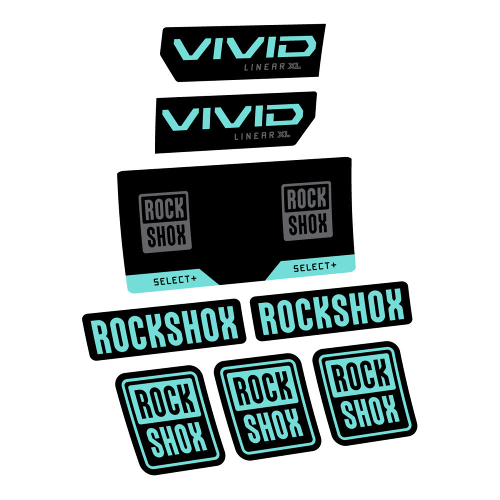 Stickers RockShox Vivid Select 2027 compatibles - Autocollants amortisseur VTT