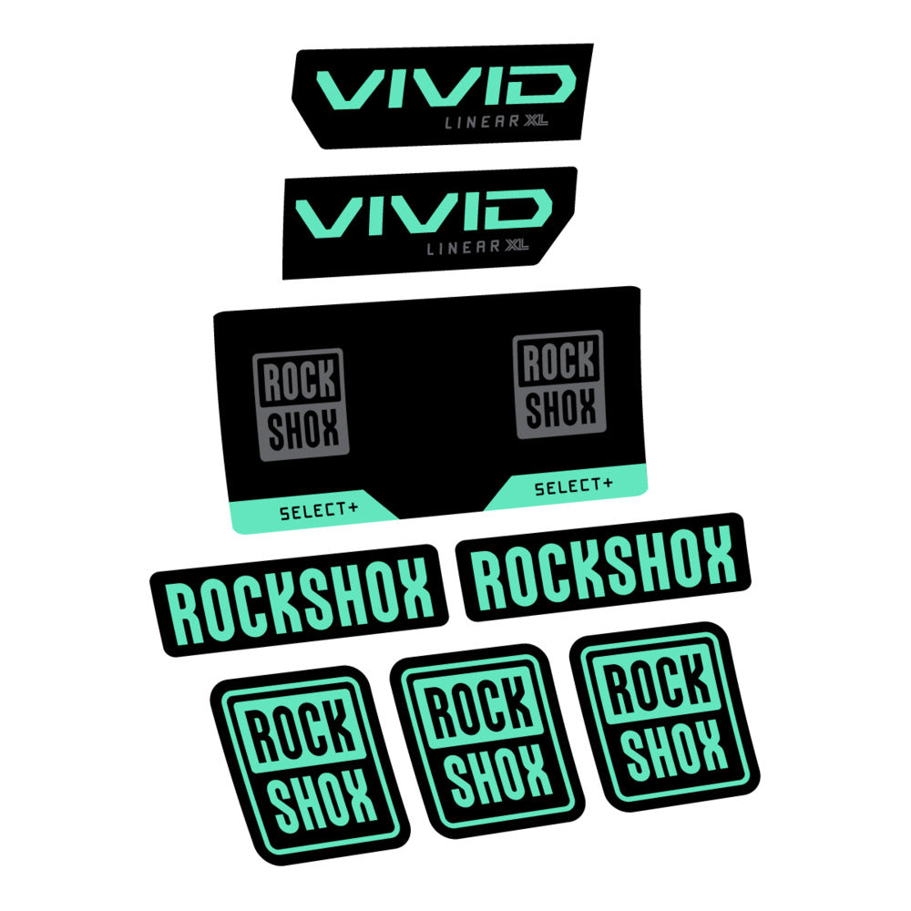 Stickers RockShox Vivid Select 2027 compatibles - Autocollants amortisseur VTT