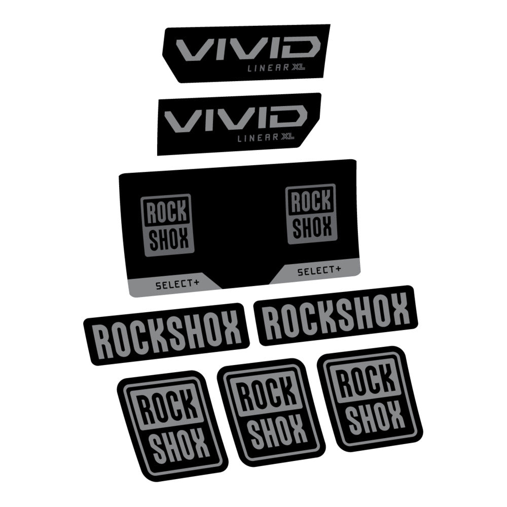 Stickers RockShox Vivid Select 2027 compatibles - Autocollants amortisseur VTT