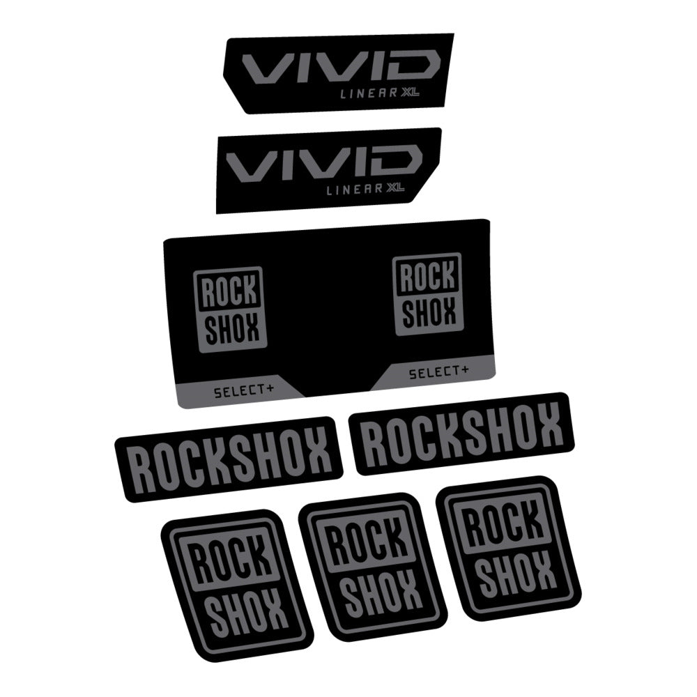 Stickers RockShox Vivid Select 2027 compatibles - Autocollants amortisseur VTT