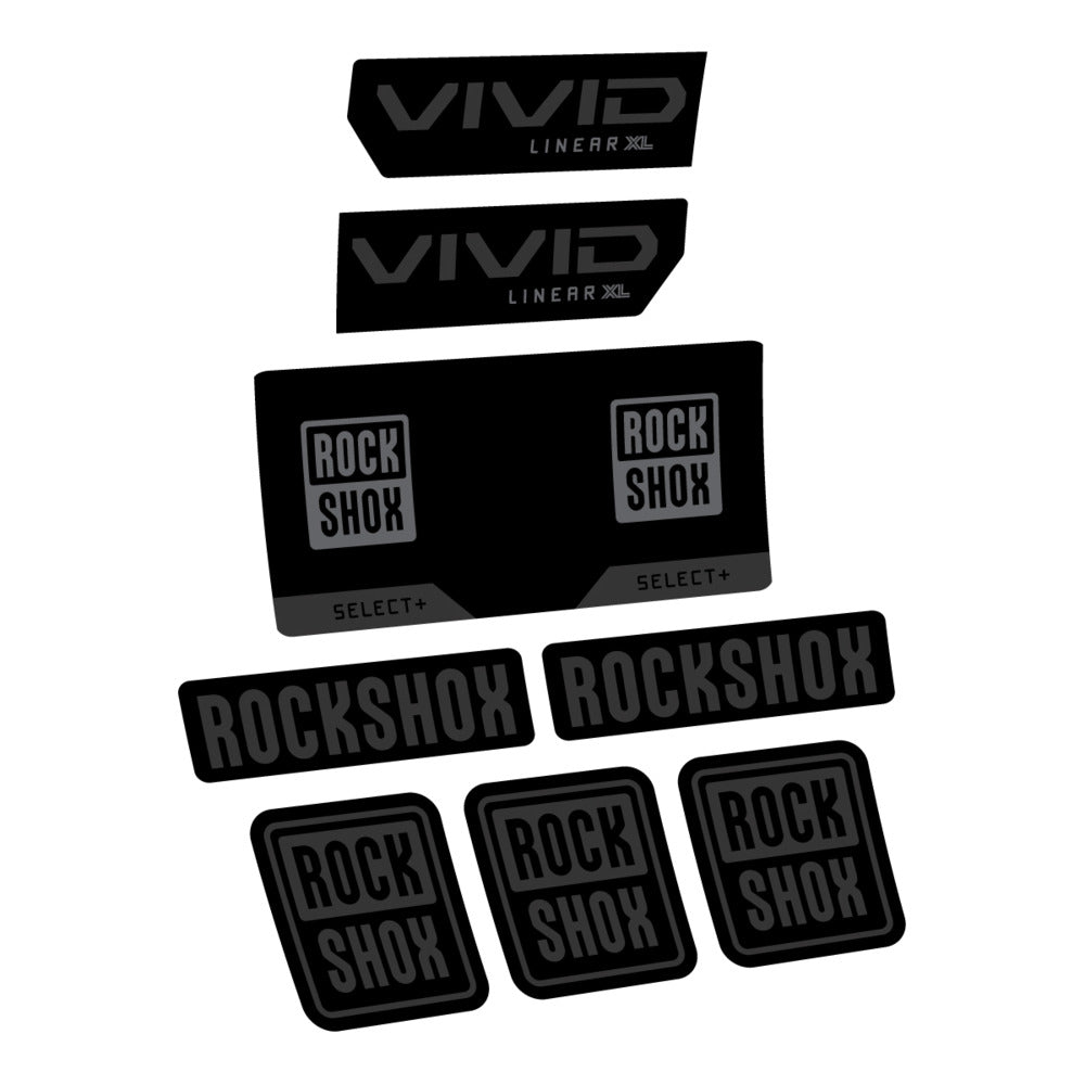 Stickers RockShox Vivid Select 2027 compatibles - Autocollants amortisseur VTT