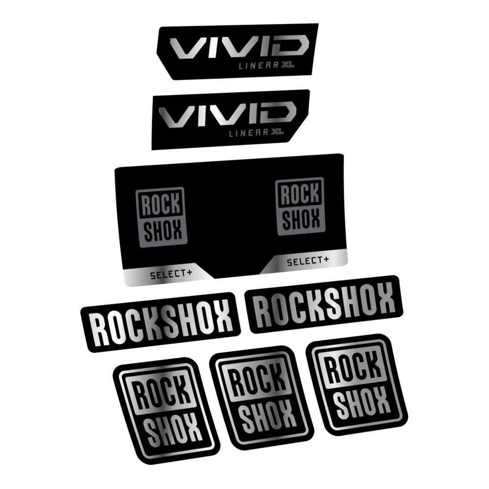 Stickers RockShox Vivid Select 2027 compatibles - Autocollants amortisseur VTT