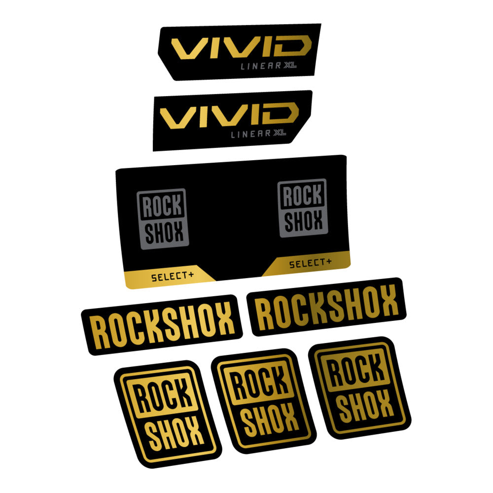Stickers RockShox Vivid Select 2027 compatibles - Autocollants amortisseur VTT