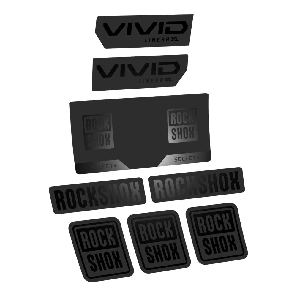 Stickers RockShox Vivid Select 2027 compatibles - Autocollants amortisseur VTT