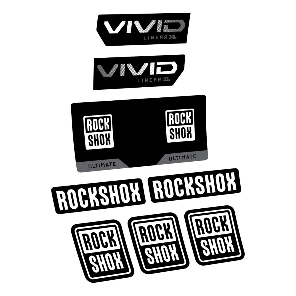 Stickers RockShox Vivid Ultimate 2027 compatibles - Autocollants amortisseur VTT