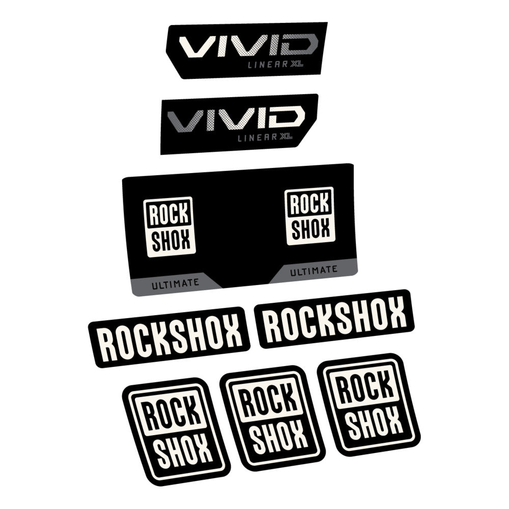 Stickers RockShox Vivid Ultimate 2027 compatibles - Autocollants amortisseur VTT