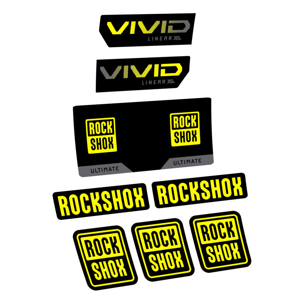 Stickers RockShox Vivid Ultimate 2027 compatibles - Autocollants amortisseur VTT