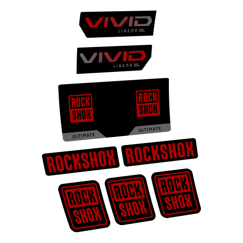 Stickers RockShox Vivid Ultimate 2027 compatibles - Autocollants amortisseur VTT