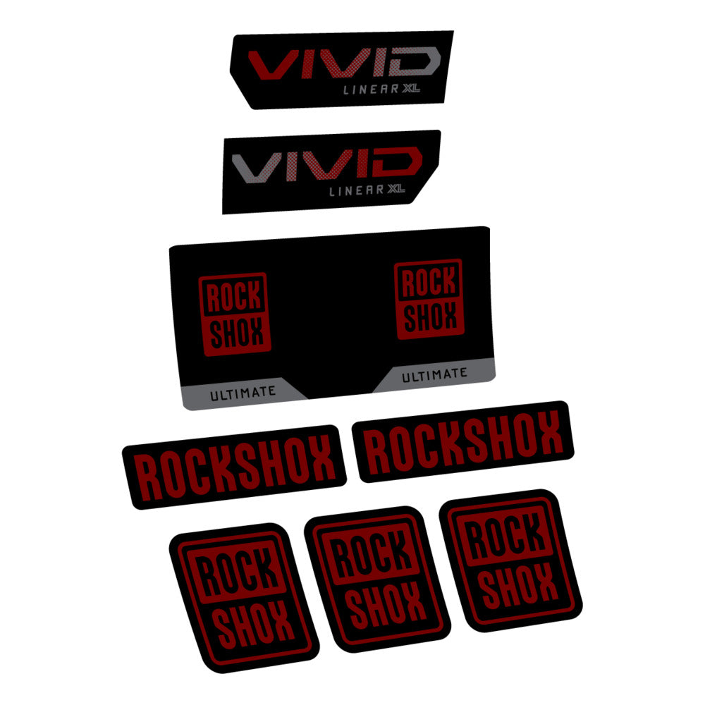 Stickers RockShox Vivid Ultimate 2027 compatibles - Autocollants amortisseur VTT