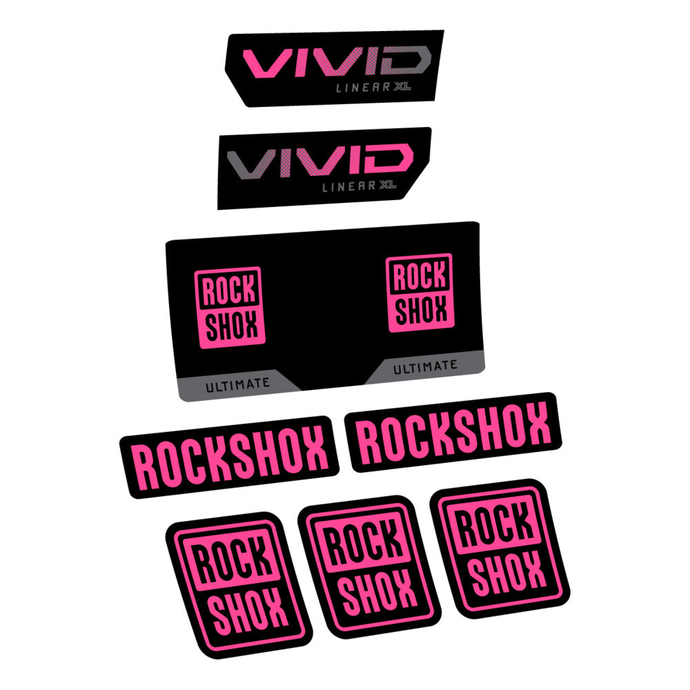 Stickers RockShox Vivid Ultimate 2027 compatibles - Autocollants amortisseur VTT