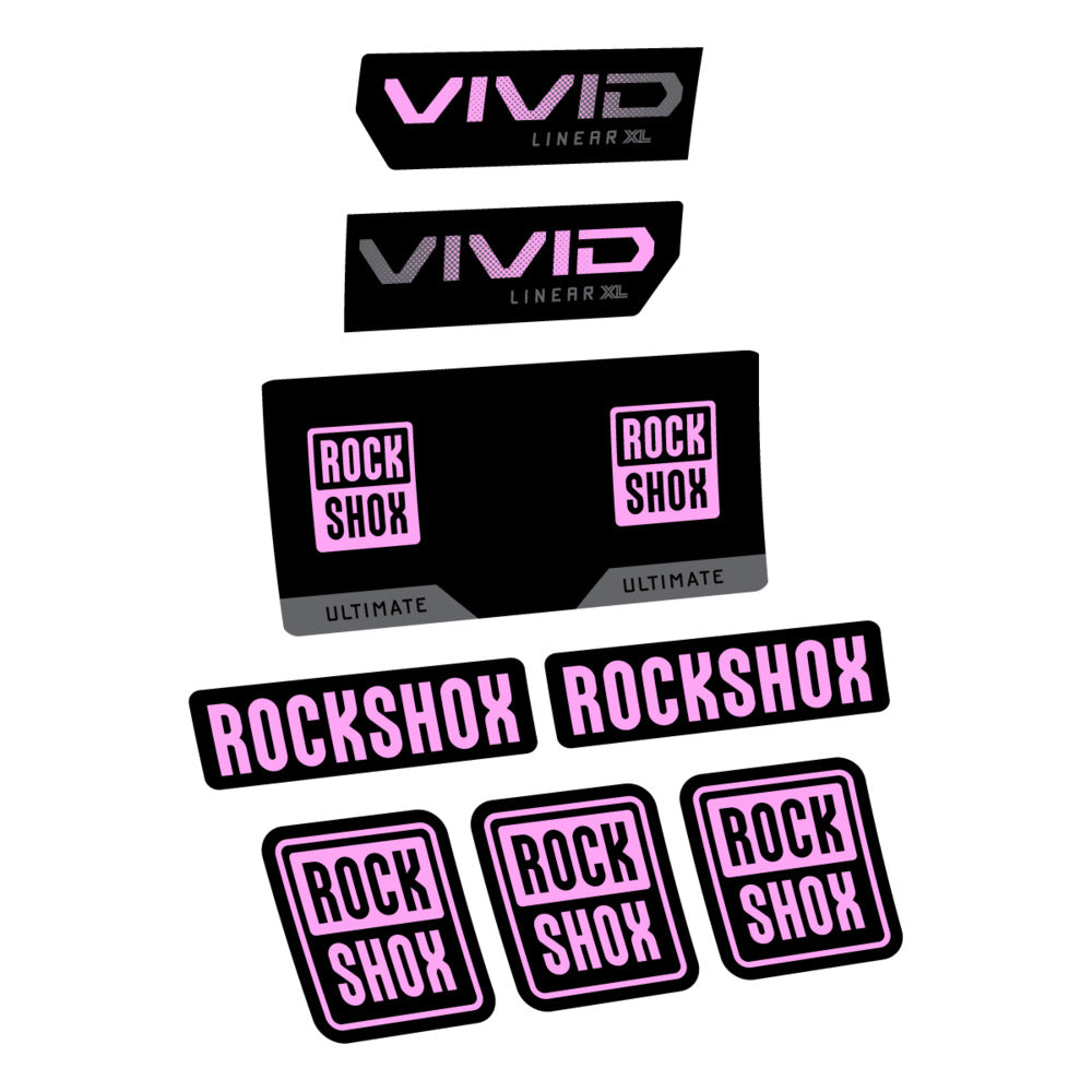 Stickers RockShox Vivid Ultimate 2027 compatibles - Autocollants amortisseur VTT