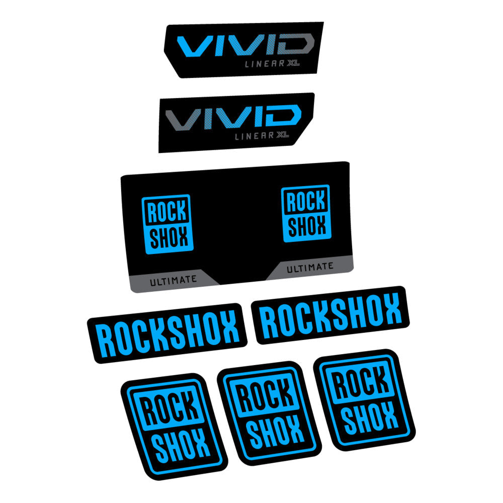 Stickers RockShox Vivid Ultimate 2027 compatibles - Autocollants amortisseur VTT