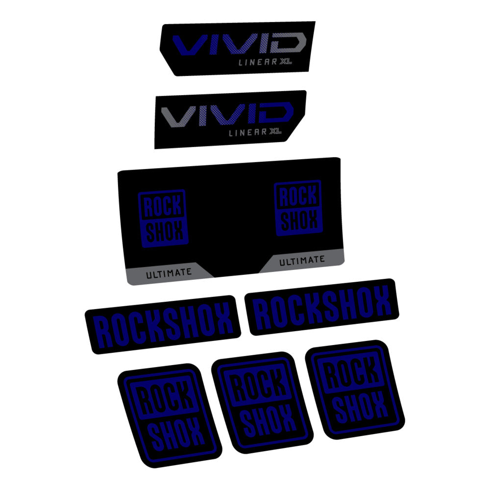 Stickers RockShox Vivid Ultimate 2027 compatibles - Autocollants amortisseur VTT