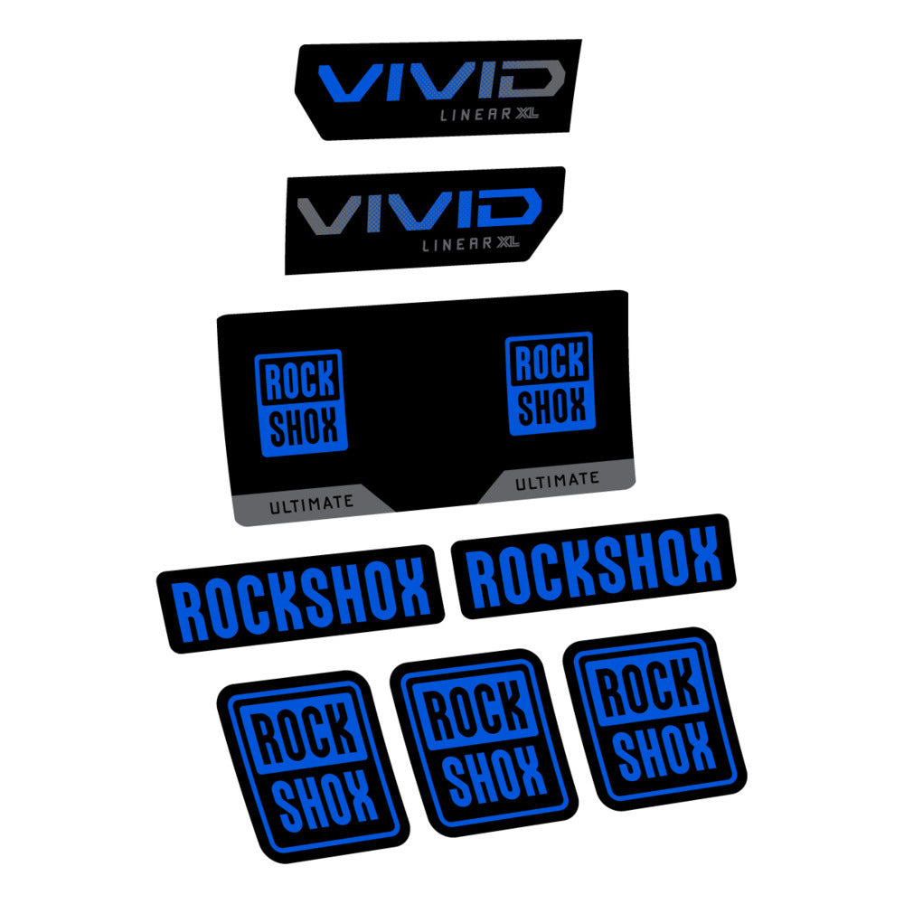 Stickers RockShox Vivid Ultimate 2027 compatibles - Autocollants amortisseur VTT