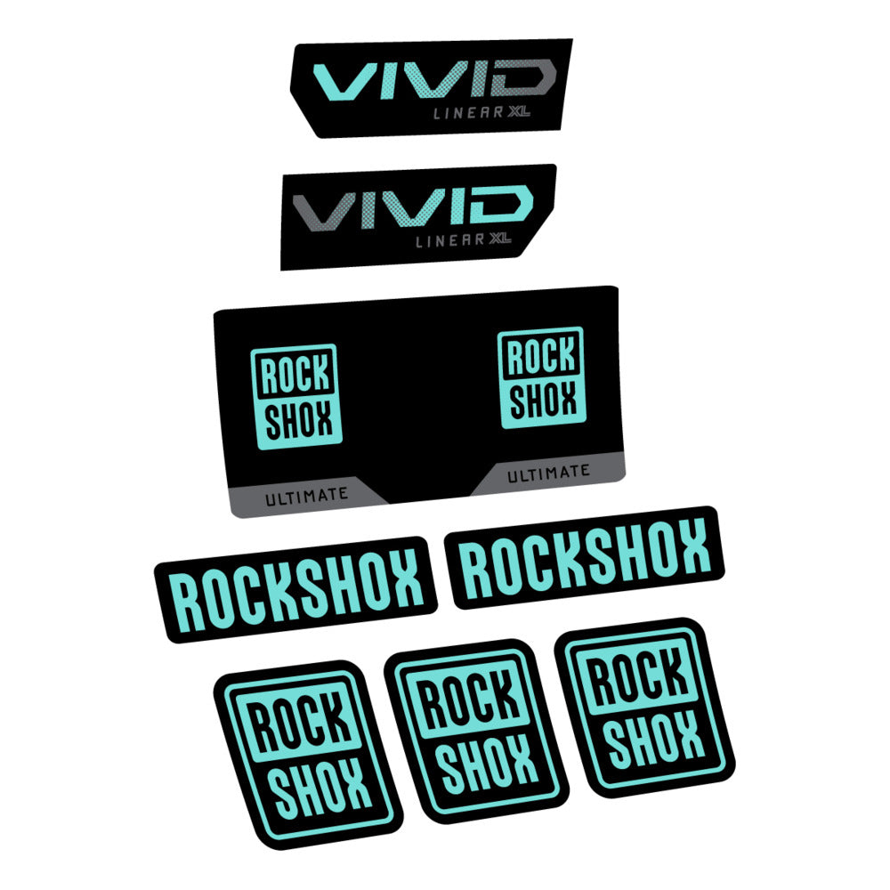 Stickers RockShox Vivid Ultimate 2027 compatibles - Autocollants amortisseur VTT