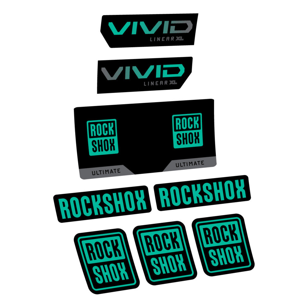 Stickers RockShox Vivid Ultimate 2027 compatibles - Autocollants amortisseur VTT