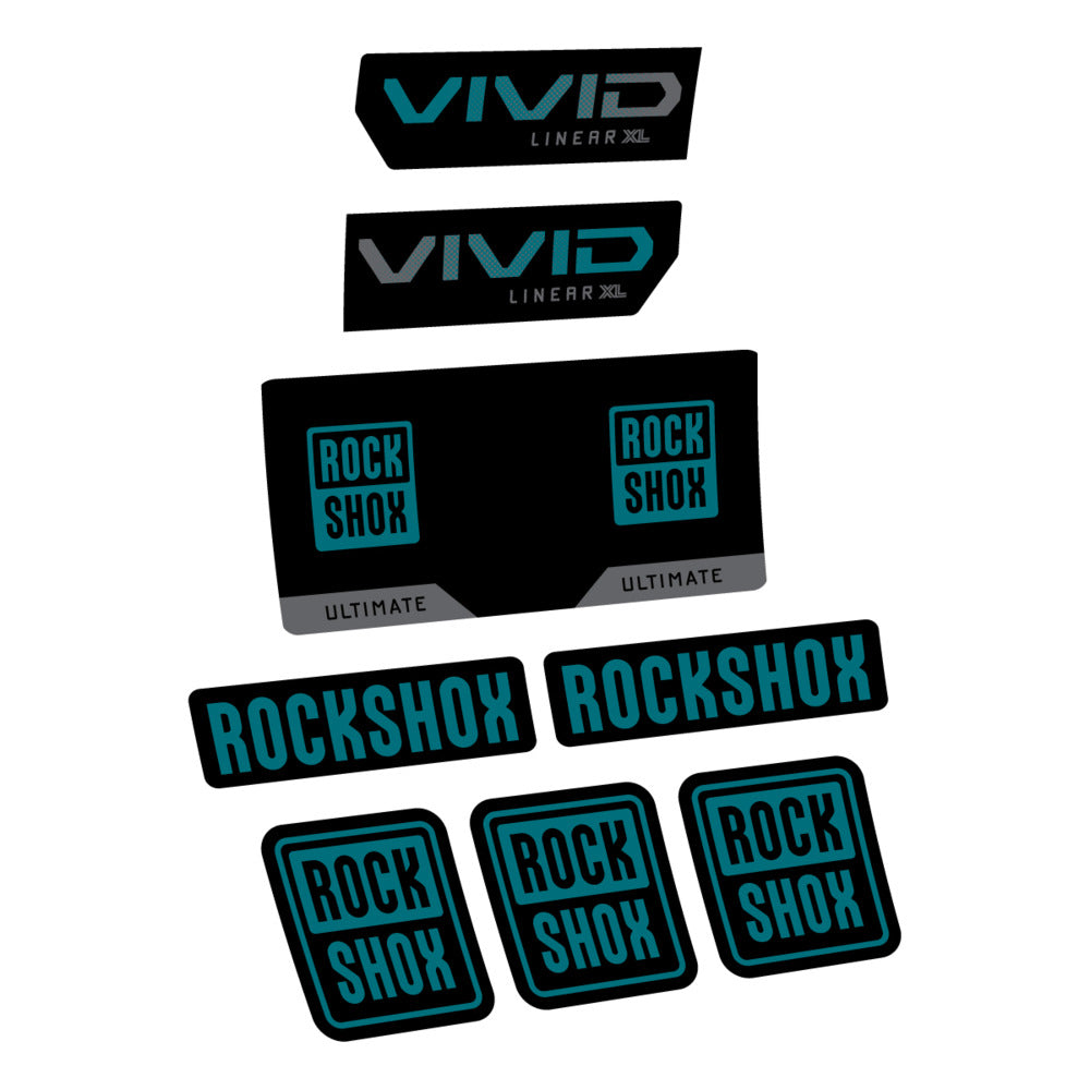 Stickers RockShox Vivid Ultimate 2027 compatibles - Autocollants amortisseur VTT