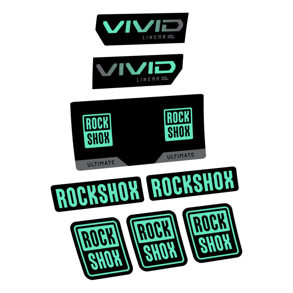 Stickers RockShox Vivid Ultimate 2027 compatibles - Autocollants amortisseur VTT
