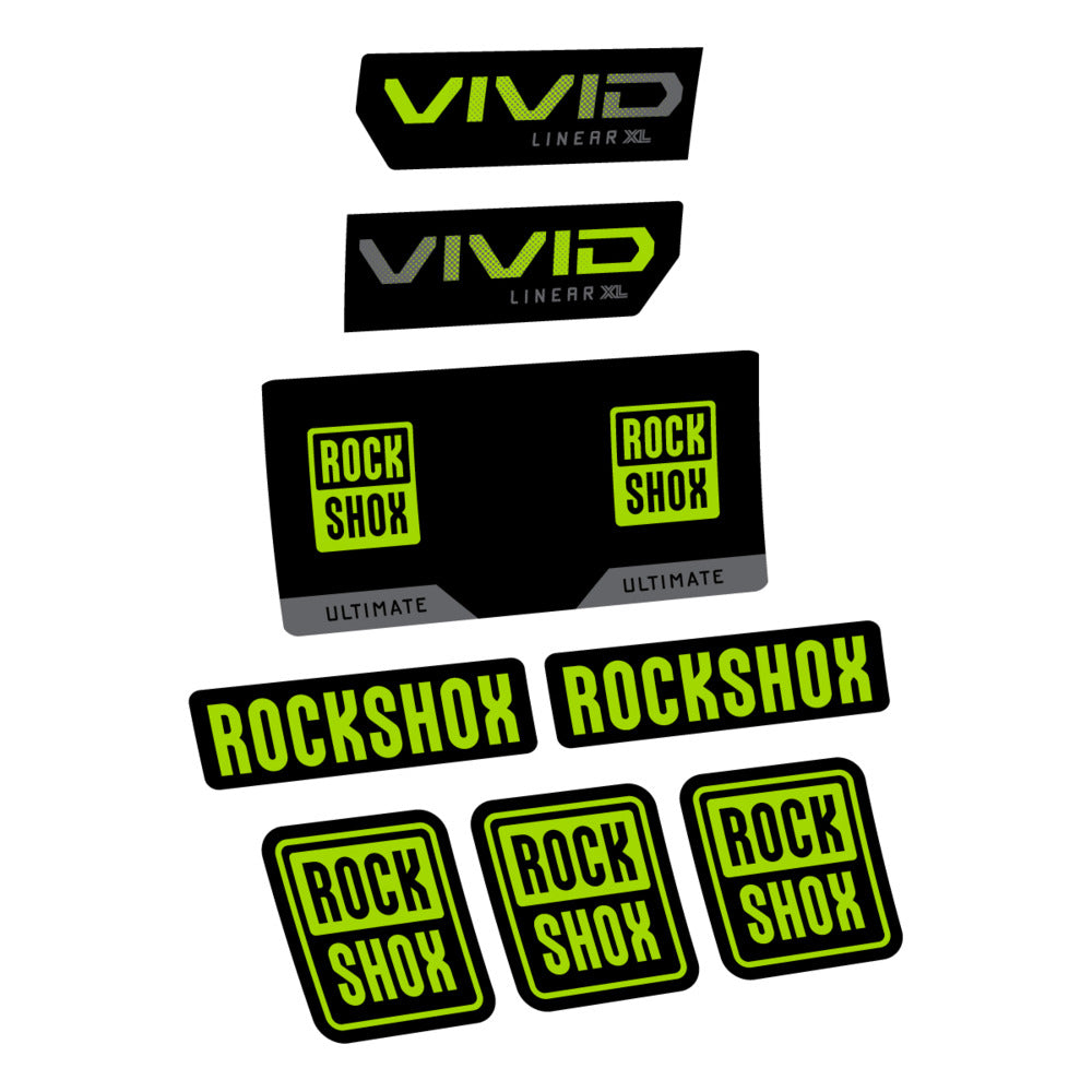 Stickers RockShox Vivid Ultimate 2027 compatibles - Autocollants amortisseur VTT