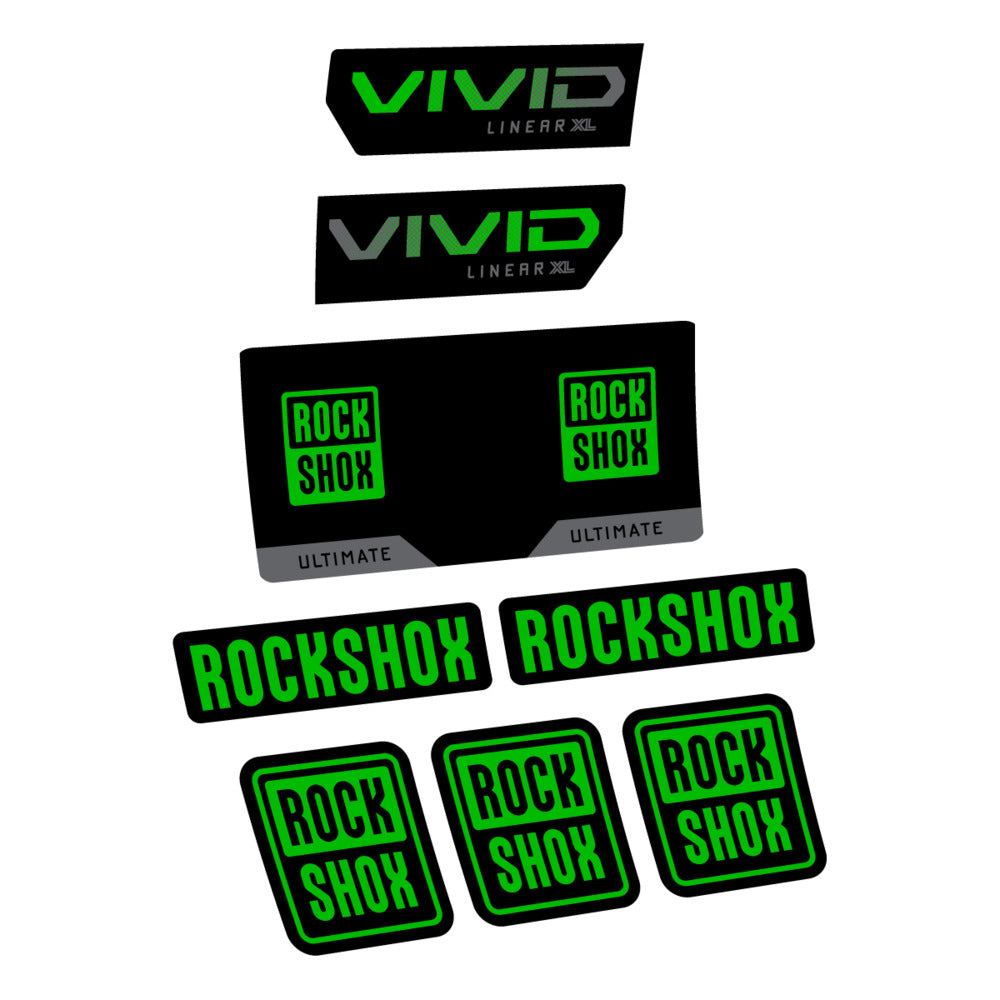 Stickers RockShox Vivid Ultimate 2027 compatibles - Autocollants amortisseur VTT